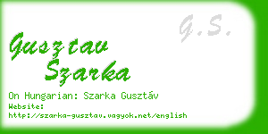 gusztav szarka business card